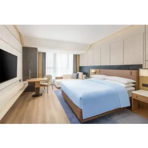 Hotel Room Furniture Double Bed 5 Star Hotel Furniture Manufacturer Hotel Bedroom Set Bathroom for Apartments Use