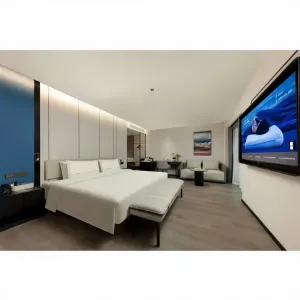 Hotel Furniture Manufacturer Modern Luxury Hotel Bed 5 Star Headboard Hotel in Modern Complete Hotel Room Furniture Solution