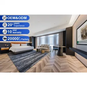Hotel Furniture Manufacturer OEM ODM Turnkey Solution 5 Star Bespoke Single Double Beds Hotel Bedroom Furniture Setfor Hotels
