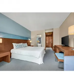 Hotel Furniture Manufacturer Resort Homestay Furniture Full Hotel Guest Room Modern Wooden king Bed Hotel Bedroom Set for Hilton