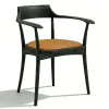 Hotel Restaurant Chair Wooden Modern Ash Wood Black Leather Dining Chair Hotel Event Chairs Arm Chair Supplies China Factory