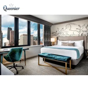 Kunyi Furniture Modern Custom Complete Hotel Room Furniture Wood Luxury Hotel Bedroom Furniture Set Hotel Renovation Project