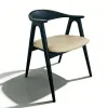 Low Price Wholesale Hotel Restaurant Chair Modern Upholstered Solid Wood Leather Dining Chair Hotel Event Chair Arm Chair