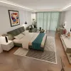 Luxury Custom Made Wood Panel Hotel Bedroom Furniture Set for Full House Eco-Friendly Modern Design Resort Apartment Use
