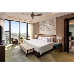 Luxury Custom Modern Solid Wood 5 Star Hotel Bedroom Furniture Set Eco-Friendly Design Villa Apartment Use ISO Certified