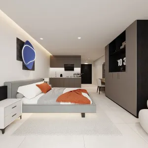 Luxury Hotel Bedroom Furniture Sets One-stop Full Suite Solution Modern Hotel Apartment Hotel Bed Hospitality Guest Room Project