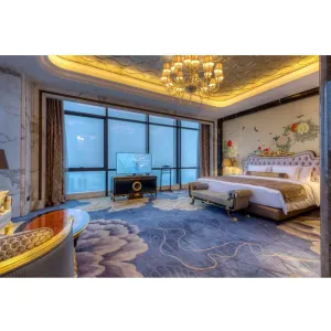 Luxury Modern European Style 5 Star Hotel Bedroom Furniture Sets king Size Bed with Headboard Custom Wooden Hotel Room Furniture
