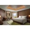 Luxury Modern Hotel Bedroom Set Solid Wood king Sized Upholstered Bed Headboard Custom Made 5 Star Hotel Furniture
