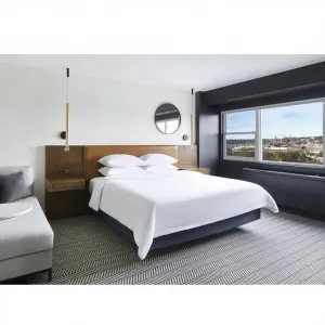 Luxury Modern 5-Star Hotel Bedroom Furniture Set Wooden Custom Full Hotel Room Furniture Apartment Renovation Suites Project