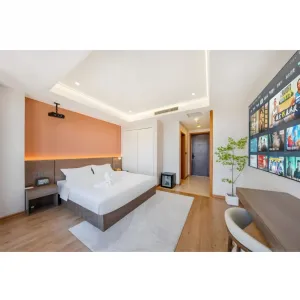 Luxury Modern 3-5 Star Hotel Bedroom Furniture Set Custom Wooden king Size Hotel Bed Apartment Commercial Furniture