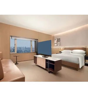 Luxury Modern 5 Star Hotels Room Furniture Custom Design Solid Wood Hotel Bedroom Sets Hotel Renovation Project for Apartment