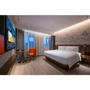 Luxury Solid Wood Hotel Bed Eco-Friendly Customized Color Modern Design for Resorts Villas Hospitality CAD 3D Drawing