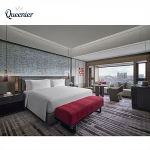 Luxury 5 Star Complete Hotel Bedroom Furniture Set Custom Design Modern Solid Wood Eco-Friendly 5-Year Warranty Apartment Use