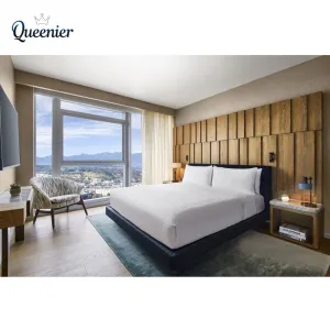 Marriott Boutique Hotel Guest Room Furniture Resort 5 Star Complete Hotel Bedroom Set Suite Furnishing Queen Bed Hotel Furniture