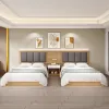 Modern Boutique 5 Star Commercial Hotel Bedroom Set Full Hotel Room Furniture Project Luxury Hotel Chic Standard Bed Headboard