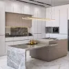 Modern Design Custom Wooden Pantry Kitchen Furniture Smart Lacquer Cupboard Set Glass Melamine Board Carcase Granite Dining