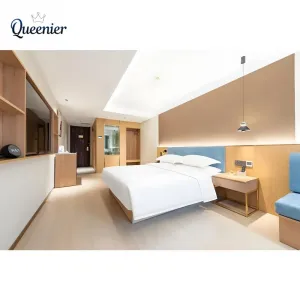Modern Eco-Friendly Solid Wood Hotel Bedroom Set for 5 Star Hotels Apartments Villas-Customized Color China Furniture Solution