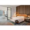 Modern European Design Five-Star Hotel Bedroom Furniture Set Luxury Solid Wood King Size Bed Customizable for Villa Apartment