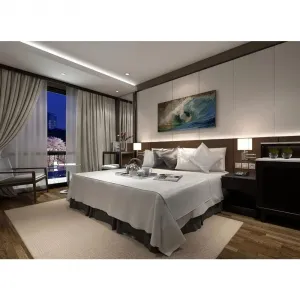 Modern European Style Custom Made Luxury Solid Wood King Size Hotel Bedroom Furniture Set for Villa