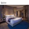 Modern Full Hotel Room Furniture 3-5 Star Hotel Bed Luxury Wood Hotel Bedroom Set Eco-friendly Durable for Living Room Hotel Use