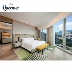 Modern Hotel Room Furniture Eco-friendly Design Solid Wood Hotel Bedroom Furniture Set Five-star Commercial Hotel Furniture Set