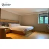 Modern Minimalist Solid Wood Full Size Hotel king Bed Guest Room Furniture Eco-Friendly Hotel Bedroom Set for Apartment Villa