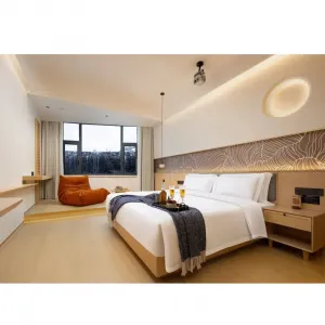 Modern Solid Wood Full Hotel Room Furniture Set for 3-5 Star Hotels Luxury Bedroom Furniture