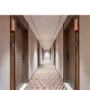 Modern Solid Wood Hotel Villa Apartment Corridors Vertical Line Interior Door with Customizable Color Size Hotel Room Door
