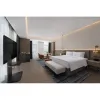 Modern Solid Wood 5 Star Hotel Bedroom Sets Queen Size Bed Headboard Hotel Room for Apartment Villa Commercial Furniture
