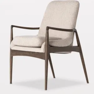Modern Villa Apartment Hotel Restaurant Solid Wood Frame Stackable Eco-Friendly Portable Dining Chair Upholstery Banquet Seat
