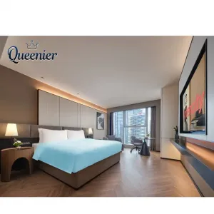 Modern 5 Star Hotel Bedroom Furniture Sets Wooden Hotel Suite Project Custom Hotel Room Furniture Set Bed for Villa Apartment