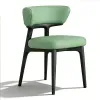 Nordic Hotel Dining Chair Modern Upholstered Leather Backrest Portable Villa Use Stackable Eco-Friendly Durable Commercial