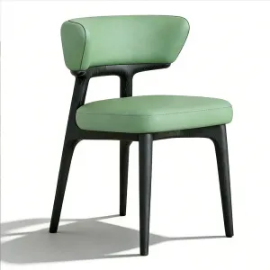 Nordic Hotel Dining Chair Modern Upholstered Leather Backrest Portable Villa Use Stackable Eco-Friendly Durable Commercial