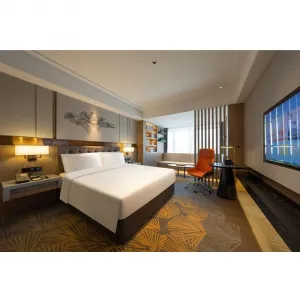 OEM ODM Customized Modern Solid Wood 5 Star Hotel Bedroom Set king Size Hotel Bed Resort Hotel Room Furniture for Apartment