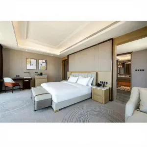 One-Stop Supplier Luxury Bespoke 5-Star Hotel Bedroom Furniture Set Modern Design Resort Hotel Guestroom Hospitality Furniture