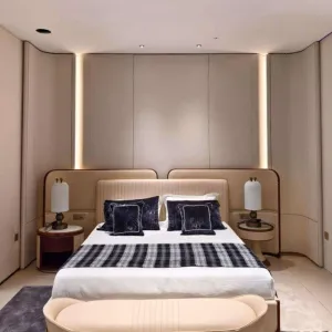 Premium Modern Carbon Crystal Hotel Wall Panel Composite Hotel Panel for Hotel Room Commercial-Grade Finish Fire-Rated