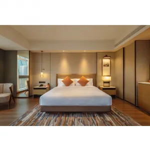 Professional Custom Commercial Hotel Room Furniture Luxury Modern Wood Hotel Bedroom Set for 5 Star Hotel Apartment Free Design