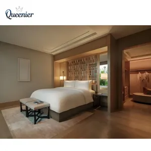 5-Star Complete Hotel Bedroom Sets Solid Wood Queen Hotel Bed Frame Luxury Modern Custom Villa Apartment Furniture Eco-Friendly