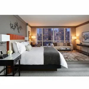 5 Star Luxury Hotel Room Furniture Set Custom European Modern Solid Wood Hotel Bed Apartment Hotel Bedroom Set