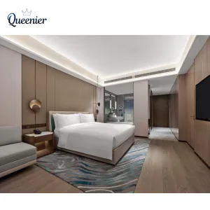 Turnkey Solutions Bulk Purchase Factory Direct Custom 5 Star Modern Hotel Bedroom Set Solid Wood Full Set Hotel Room Furniture
