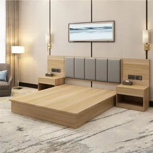 Wholesale Price Factory Modern 5 Star Boutique Hotel Bedroom Furniture Set Custom Design king Size Full Hotel Room Furniture