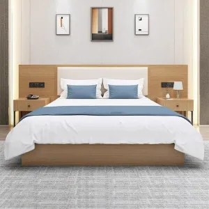 Wholesale Price Modern Wooden Hotel Bedroom Furniture Set 5 Star King Hotel Bed Full Size Hotel Room Furniture for Apartment