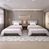 Wholesale 5 Star Commercial Apartment Modern Wooden Hotel Bedroom Furniture Set Custom Full Hotel Room Furniture Hotel Style Bed