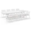 Aluminum Garden Outdoor Dining Table and Chair Set Outdoor 3m Aluminium Dining Table with 10 Chairs Setting