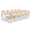Aluminum Outdoor Dining Chair and Table Set Garden Furniture Dining Set Metal Patio Dining Table Set