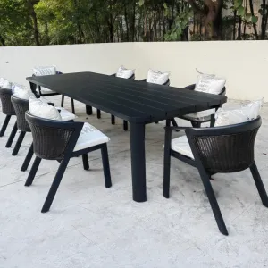 Bistro Aluminum Luxury Modern Patio Furniture Garden Outdoor Dining Set for Villas Hotel Balcony