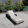 Custom New Modern Aluminum Outdoor Sun Lounger Poolside Waterproof Mesh Fabric Lounge Bed for Garden Patio Villa Resort