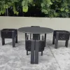 Custom Outdoor Balcony Aluminum Furniture Modular Components Dining Table Chair Set for 4 Seat Patio Furniture
