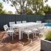 Durable Aluminium Outdoor Dining Table 25m 8 SeatsElegant Hamptons Style Garden Dining Table for Villa Terrace