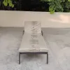 Easy Installation Aluminum Outdoor Furniture Sunbed Uv-Resistant Lounge Bed Leisure Round Daybed For Resort Villas Pool Side